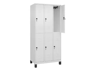 dubbeldekse locker,HxBxD 1950x900x500mm,3x2vak.,vak B 300mm - 2