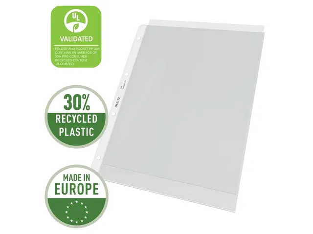 Showtas Leitz 4740 A4 4-gaats 0.12mm PP transparant 100 stuks