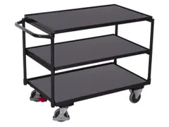 tafelwagen,draagverm. 250kg,3etage(s),laadvl. LxB 835x490mm,houtetage