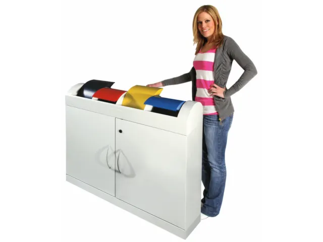 Afvalverzamelstation 4x45 Liter Romp Ral7035