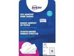 Naambadge etiket Avery L4783-20 88.9x31mm zelfklevend 320 stuks