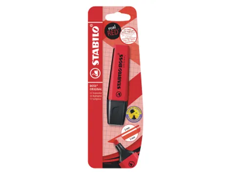 Markeerstift STABILO Boss 70/48 echt rood blister 1 stuk