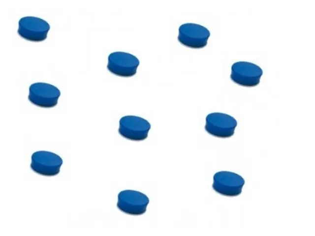 Memomagneten Smit Visual Rond 30mm Blauw 10 stuks