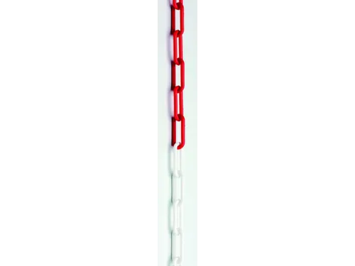 afzetketting,v. afzetpaal met ketting,L 50m,rood/wit