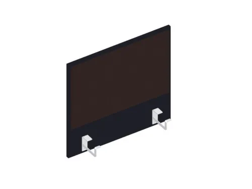 baliepaneel,v. bureau,aanbouw links,B 600mm,CC-zwart,BN2036-bruin