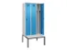 locker met bank,voor scheiding van kleding,HxBxD 2120x900x815mm,3vak