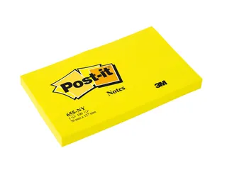 Memoblok Post-it 655 76x127mm 100 vel per blok neon geel - 8