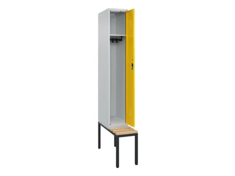 locker met bank,HxBxD 2120x300x815mm,1vak,vak B 300mm,cilinderslot
