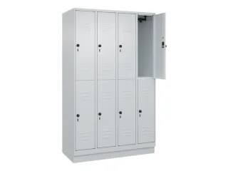 dubbeldekse locker,HxBxD 1950x1200x500mm,4x2vak.,vak B 300mm - 2