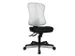 Siège Bureau Pivotant Assise Noir Dossier Maille Blanc