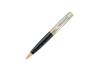 Balpen Sheaffer 300 E9347 Engraved matt black shiny chrome cap - 1