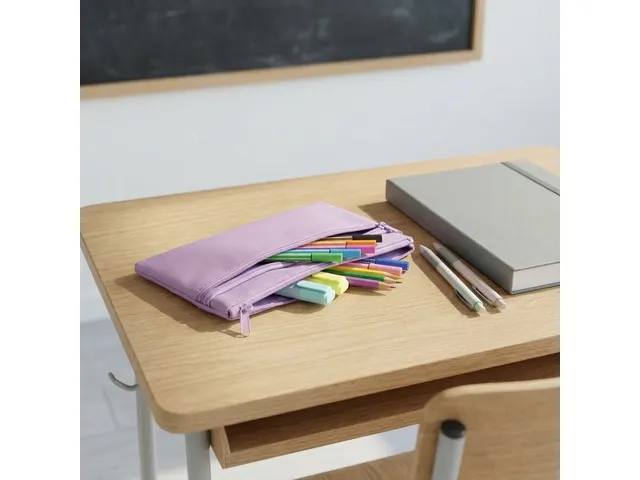 Trousse Kangaro plate 21x11cm violet pastel