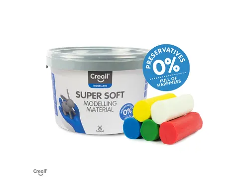 Klei Creall supersoft rood/blauw/groen/geel/wit 1750gram