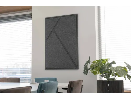 Acoustic Art GEO Large 120x80cm Antraciet Akoestisch kunstwerk Geometr