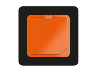 Circulaire Afvalbak BrickBin met klepdeksel 65 Liter Zwart Oranje - 1