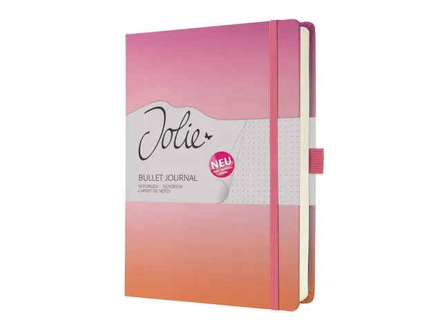 Bulletjournal Jolie A5 Gradient Sunset à lignes pointillées couvertu