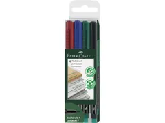 Marker Faber-Castell Multimark permanent F etui met 4 stuks