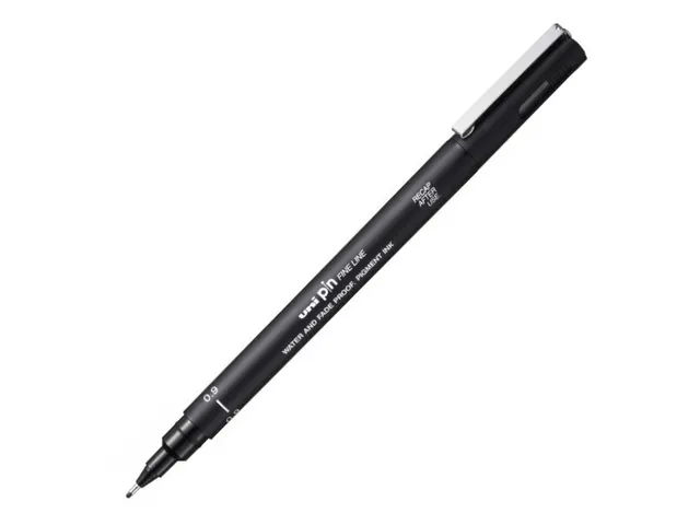 Fineliner Uni-ball PIN 09 Fineliner 0,9mm Zwart