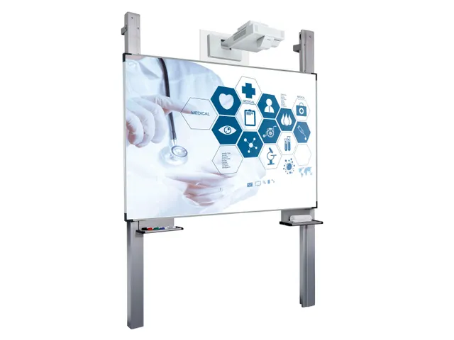 Projectiebord 120x214cm 16:9 Kolom mat wit Extraflat