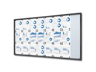 Vergrendelbaar notitiebord Indoor Slim 24xA4 Schuifdeuren Antraciet - 1