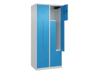 Z-garderobekast,HxBxD 1850x800x500mm,vak B 200/400mm,cil.-slot - 2