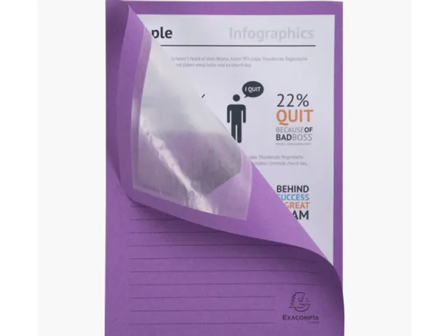 Venstermap Exacompta Forever L-map 120gr karton Paars