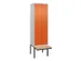 locker voor scheiding van kleding,HxBxD 2120x600x815mm,2vak