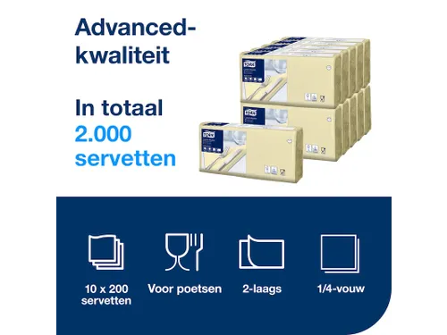 Tork 477153 Lunchservet Advanced Champagne 33x33cm