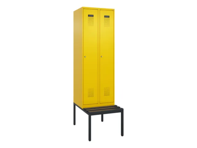 armoire vestiaire avec banc noir et blanc,HxlxP 2120x600x815mm