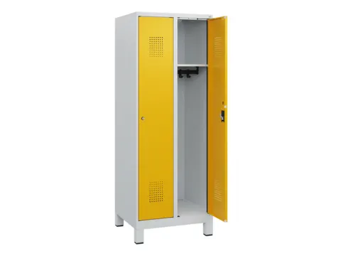 schoollocker,HxBxD 1630x600x500mm,2vak,vak B 300mm,cil.-slot,voeten
