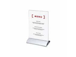 Menukaarthouder IEZZY staand A5 aluminium voet