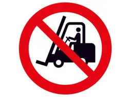 verbodsbord,verboden v. vorkheftrucks,sticker,folie,standaard,Ø 200mm