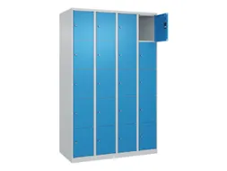 lockerkast,HxBxD 1850x1200x500mm,4x5vakken,vak B 300mm,cil.-slot