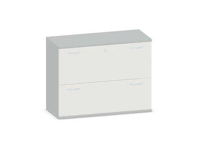 hangmappenkast 770x1000x430mm 2hangmappenframes Onyx+ lichtgrijs