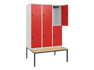 Dubbeldekse dekenkist,HxBxD 1950x1200x815mm,3x2vak.,vak B 400mm - 2