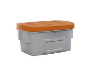 strooigoedbak,550l,HxBxD 748x1400x1070mm,PE,grijs,deksel oranje - 1