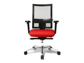 Bureaustoel Sitness 60 Netrug Zwart Rood - 4