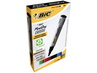 Viltstift Bic 2000 ecolutions rond large assorti doos à 4 stuks - 1