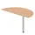 aanbouwtafel,i.h.v.,HxBxD 720-840x1200x600mm,halfrond,NE-esdoorn