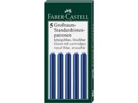 inktpatronen Faber-Castell doosje a 5 stuks extra lang blauw