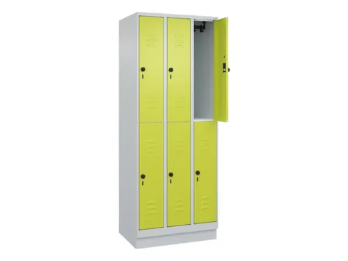 dubbeldekse locker,HxBxD 1950x750x500mm,3x2vak.,vak B 250mm