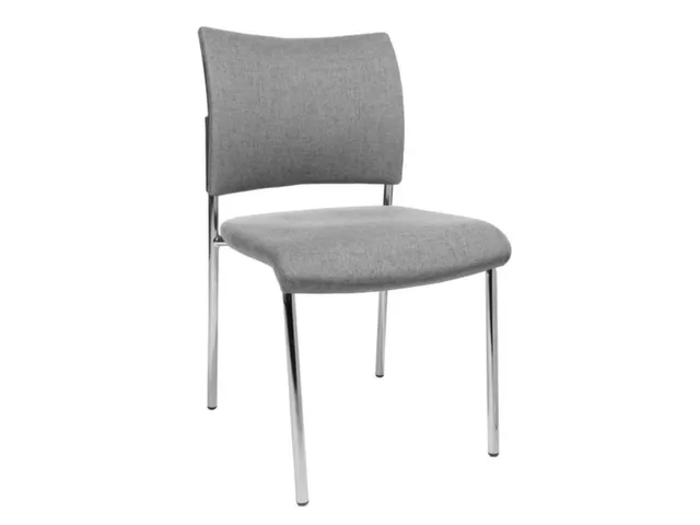 Bezoekersstoel Stof Lichtgrijs Zitting 430x480x450mm