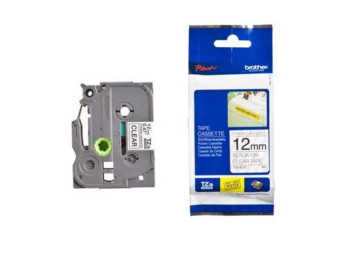 Labeltape Brother P-touch TZe-S231 extra sterk klevend 12mm zwart op w