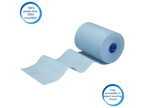 Handdoekrol Scott Essential Slimroll 1-laags 190m blauw 6696