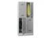dubbeldekse locker,HxBxD 1850x800x500mm,2x2vak.,RAL7035,front RAL7035