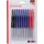 Balpen Quantore Drukknop assorti medium, Blister 10 stuks