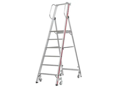 verrijdbare platformladder,bordes HxBxD 950x440x400mm,4treden