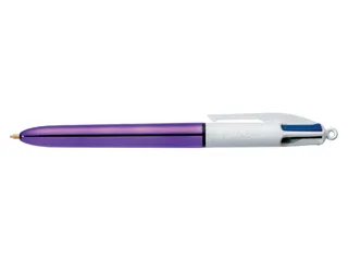 Balpen Bic 4kleuren shine medium zilver - 5