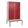 PBM-locker met bank,HxBxD 2120x1200x815mm,4vak,vak B 300mm,cil.-slot