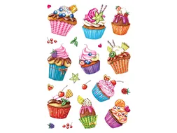 Etiket Herma 3387 Cupcakes, Foil met Glitter 2 vel